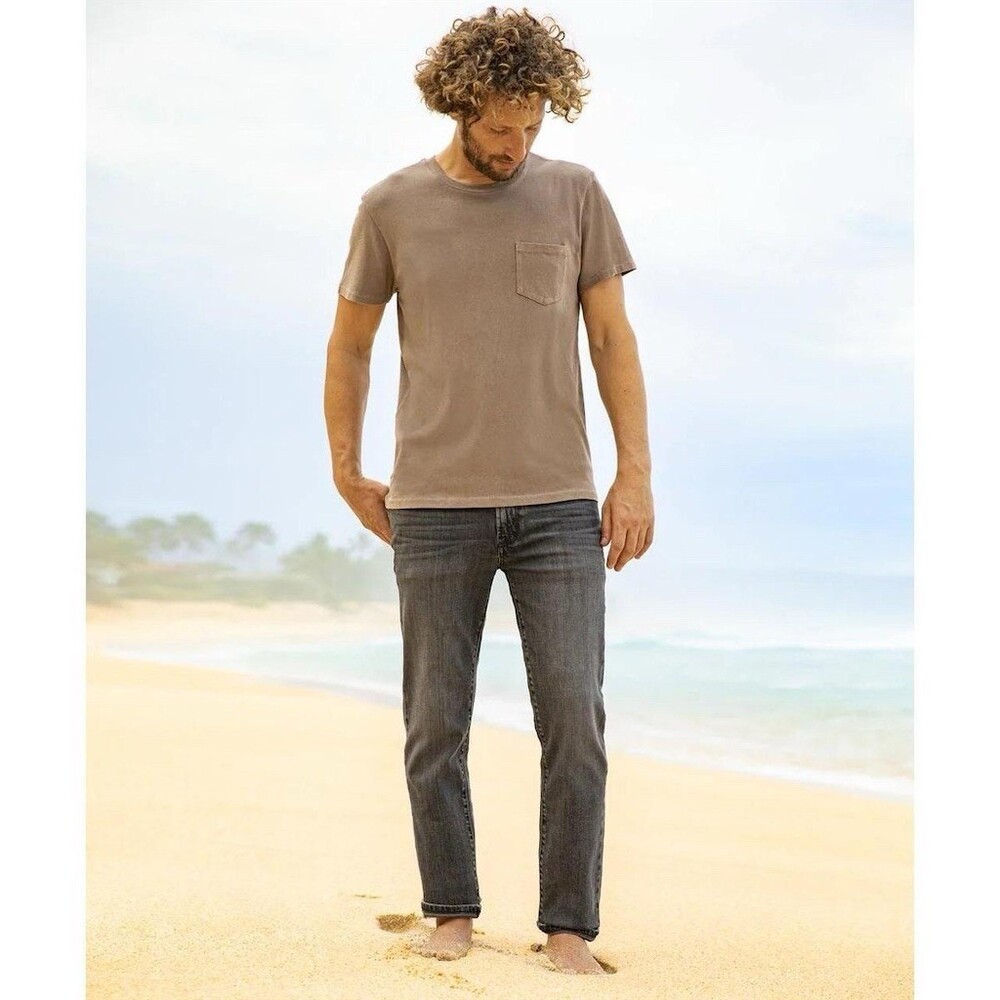 Outerknown Slim Straight Jeans in Washed Black